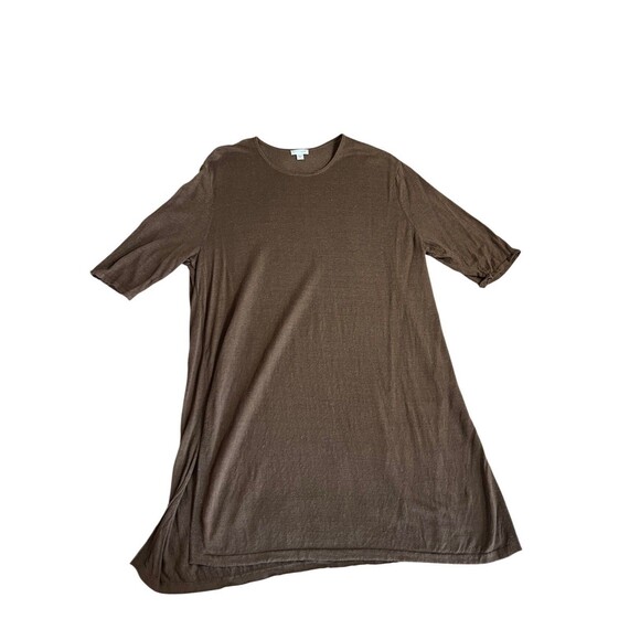 J.Jill Linen Blend Half Sleeve Sweater Top Size X-Large Brown - Picture 3 of 8